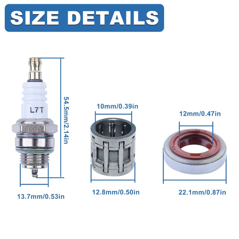 AUMEL 40mm Cylinder Piston Kit For Stihl FT250 HT250 FS250 FS250R FS202 FS120 FS200 Brushcutter Trimmer Replace 4134 020 1214. - Image 4